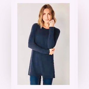 J.Jill Elise A-Line Sweater Tunic Navy blue 2X 20 NWT